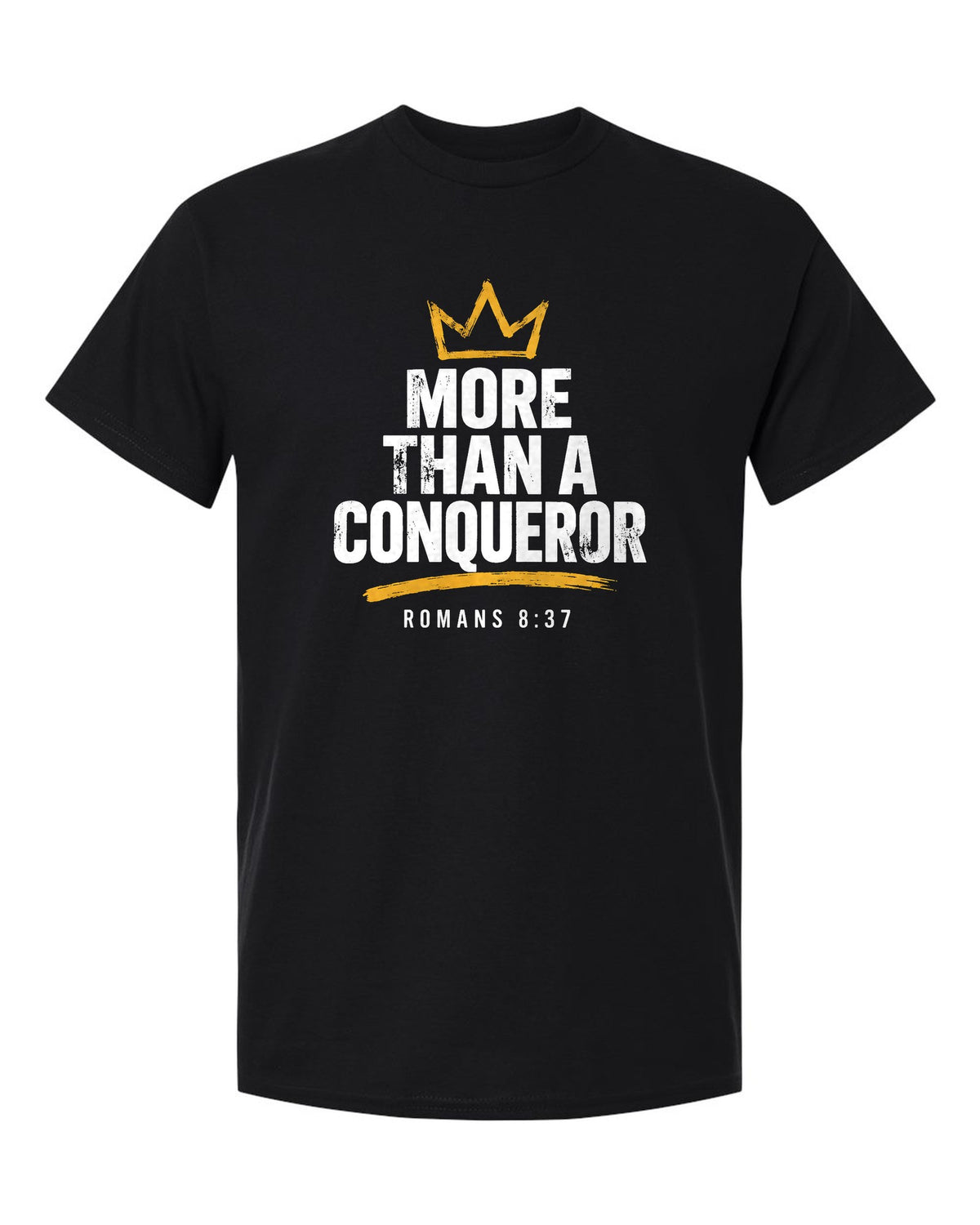 More Than A Conqueror tee in black