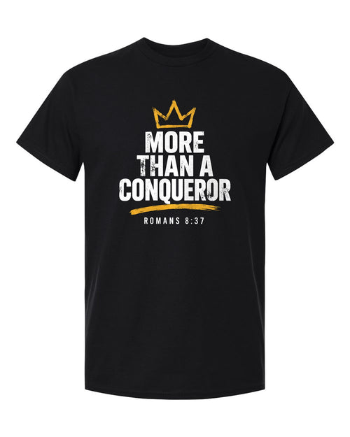 More Than A Conqueror tee in black