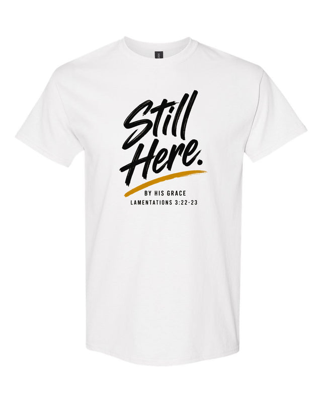 Still Here tee in white