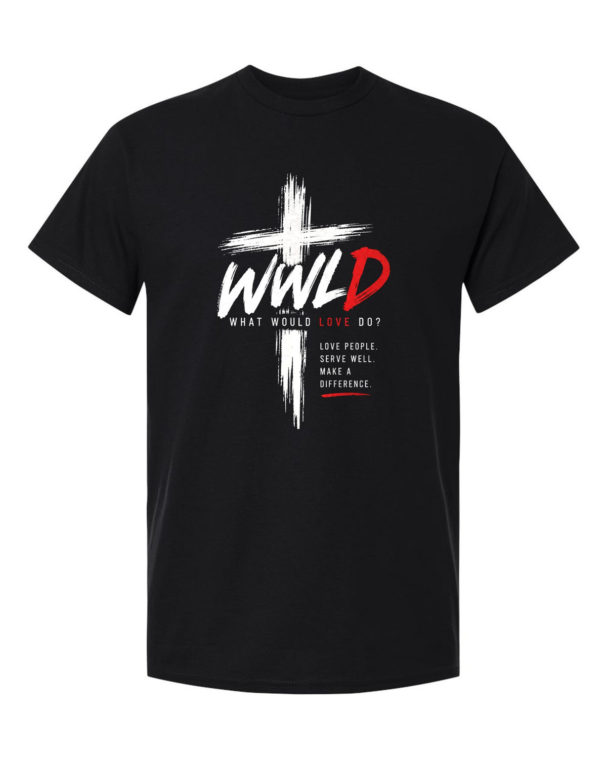 WWLD Cross tee in black